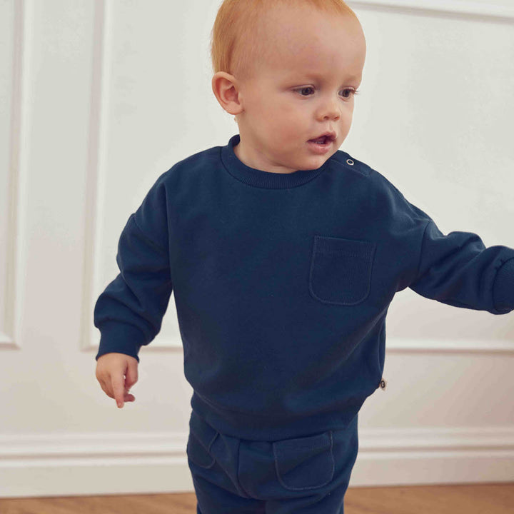 müsli COZY ME sweattrøje med lomme Langærmet bluse Navy 019403101