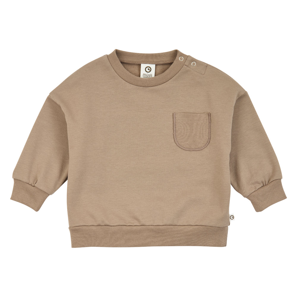 müsli COZY ME sweattrøje med lomme Langærmet bluse Walnut 017080802