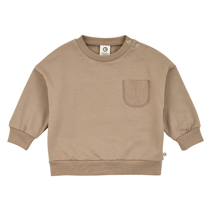 müsli COZY ME sweattrøje med lomme Langærmet bluse Walnut 017080802
