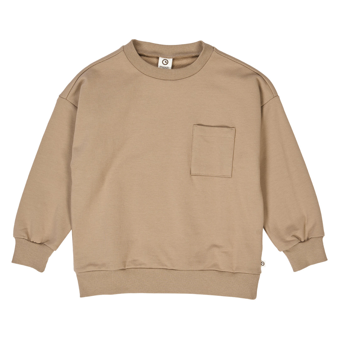 müsli COZY ME sweattrøje med lomme Langærmet bluse Beige 017100904
