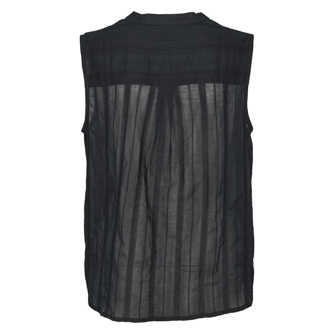 Conservandum DOBBY ærmeløs skjortebluse T-shirt Black 019400706