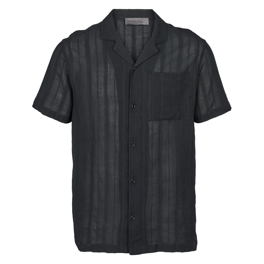Conservandum DOBBY skjorte T-shirt Black 019400706