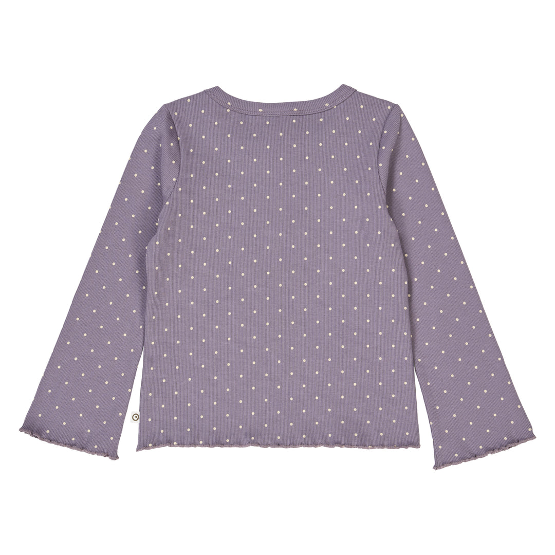 müsli DOT rib bluse Langærmet bluse Lilac fog/ Oak 690000259
