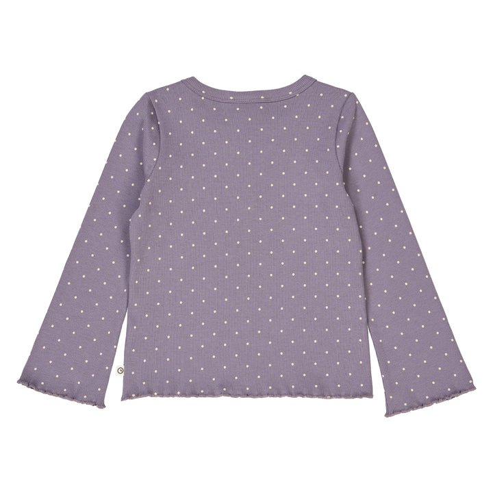 müsli DOT rib bluse Langærmet bluse Lilac fog/ Oak 690000259