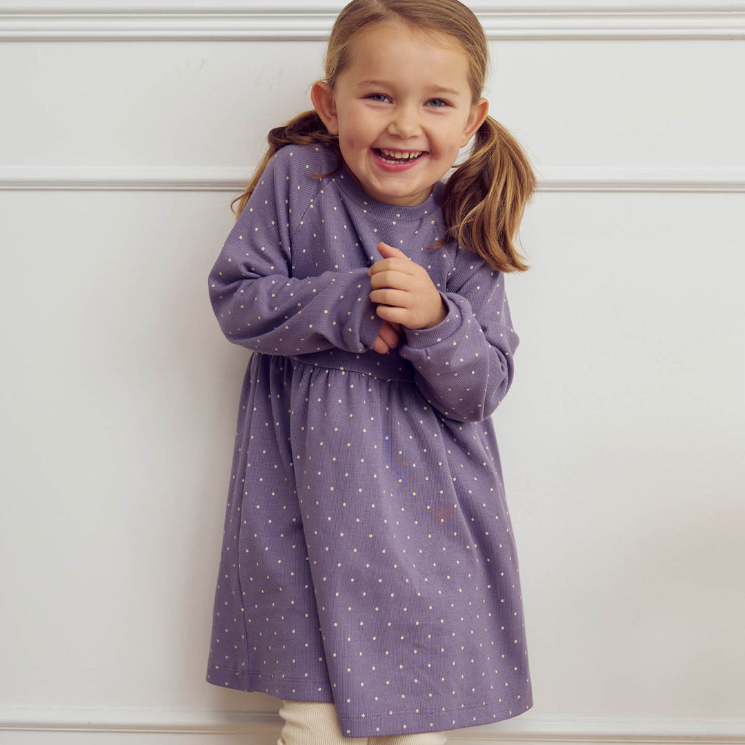 müsli DOT rib kjole Kjoler Lilac fog/ Oak 690000259