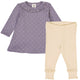 müsli DOT rib kjole & leggings sæt Bodystockings Lilac fog/ Oak 690000259