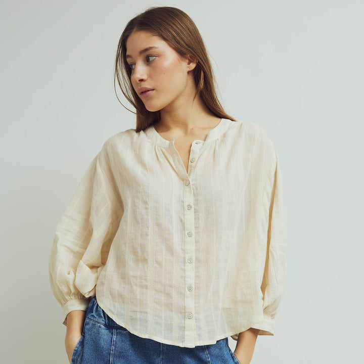 Conservandum Dobby puff shirt Skjorter Black 019400706