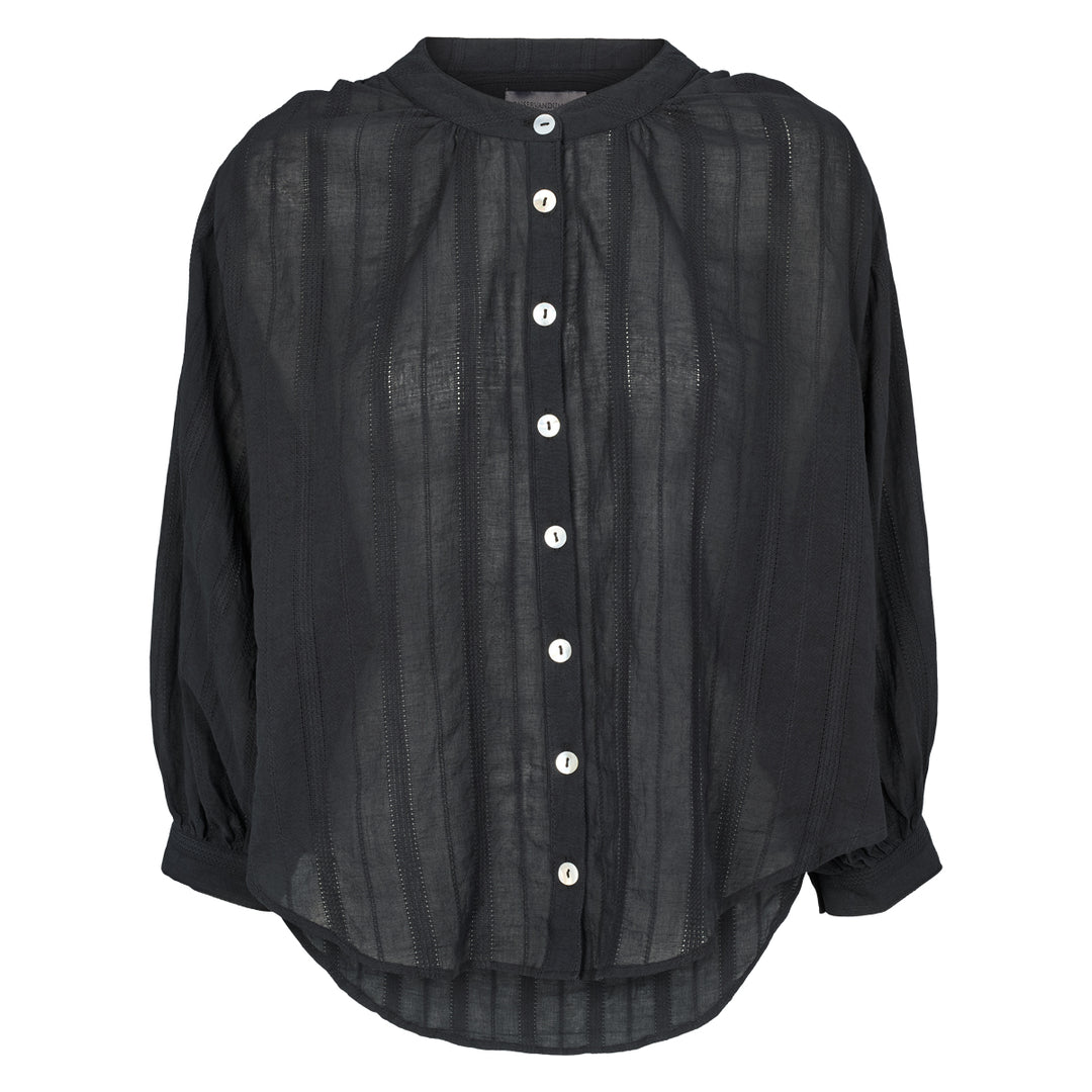 Conservandum Dobby puff shirt Skjorter Black 019400706