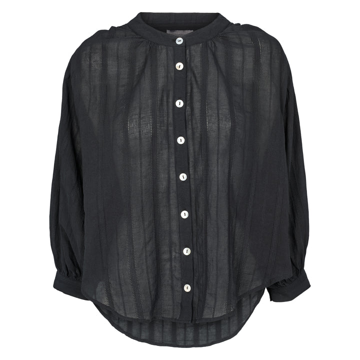 Conservandum Dobby puff shirt Skjorter Black 019400706