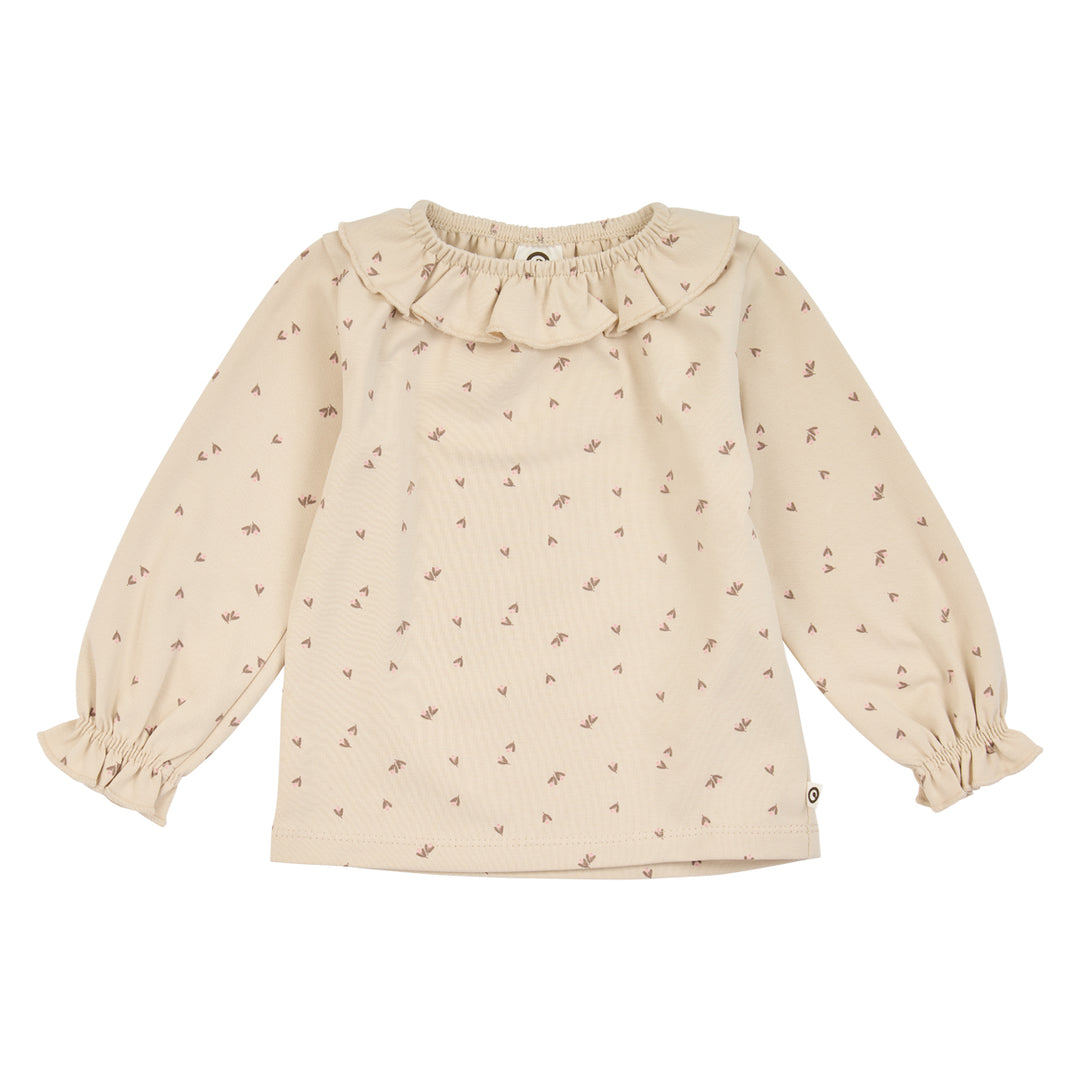 müsli FLEUR bluse med flæse Langærmet bluse Oak/ Walnut/ Blush 690000334