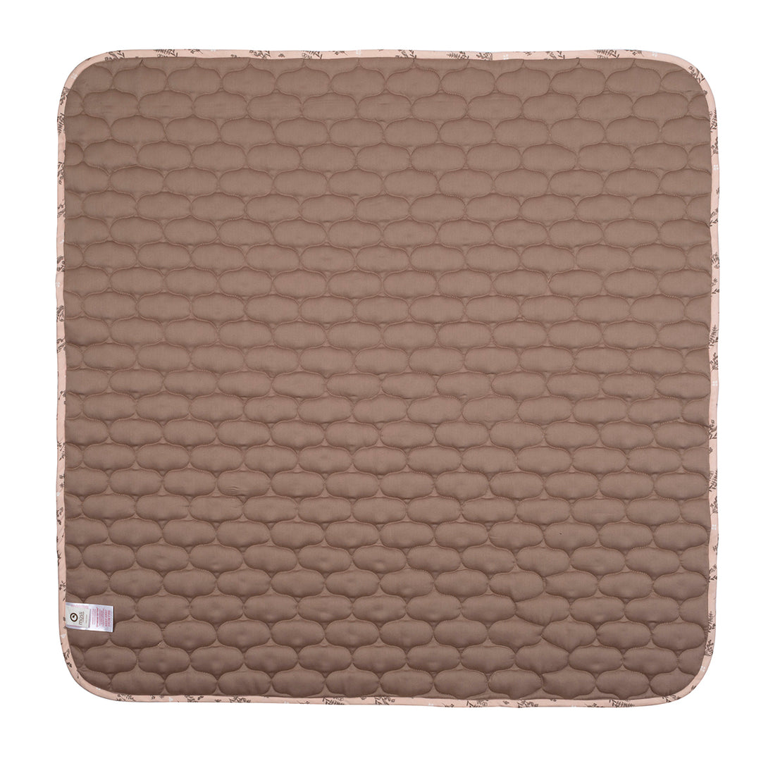 müsli FLORA quiltet tæppe Sengetøj Nightingale/ balsam cream/ walnut 690000317