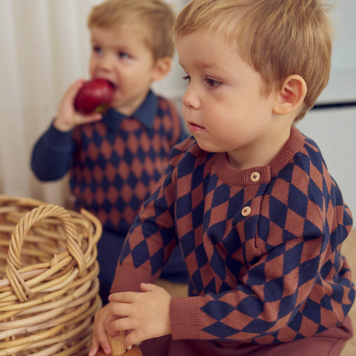müsli HARLEQUIN KNIT striktrøje Langærmet bluse Root 019122804