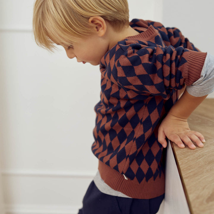 müsli HARLEQUIN KNIT striktrøje Langærmet bluse Root 019122804