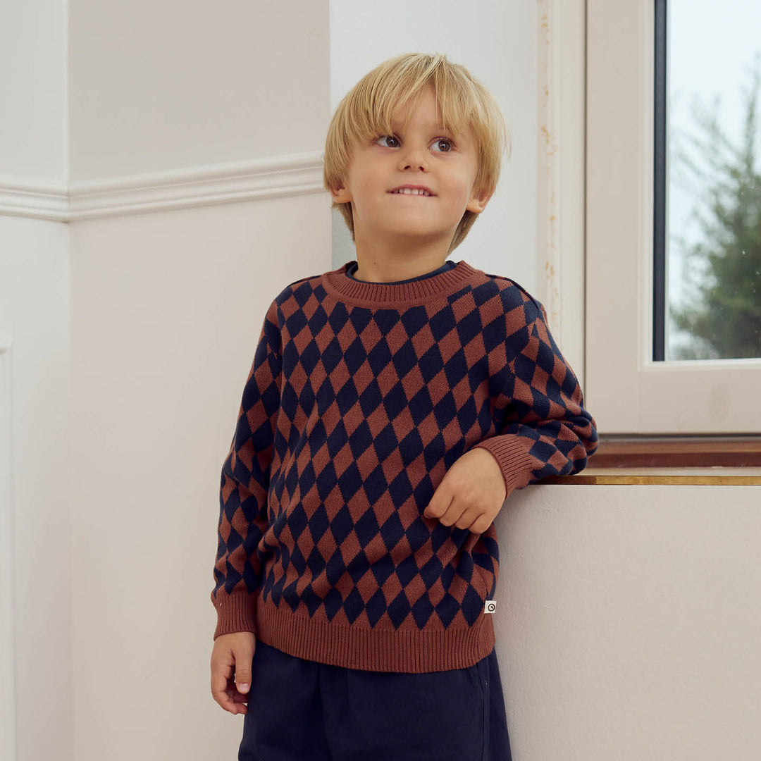 müsli HARLEQUIN KNIT striktrøje Langærmet bluse Root 019122804