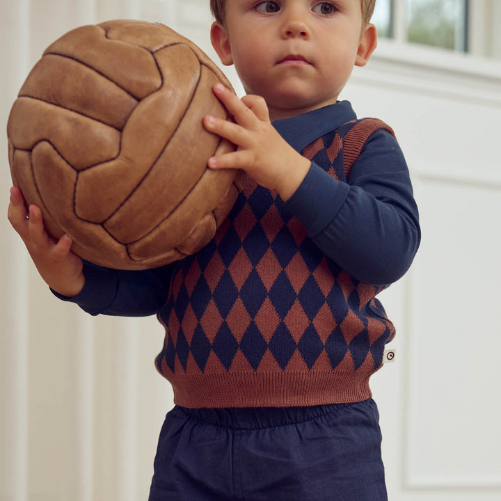 müsli HARLEQUIN KNIT strikvest Langærmet bluse Root 019122804