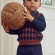 müsli HARLEQUIN KNIT strikvest Langærmet bluse Root 019122804