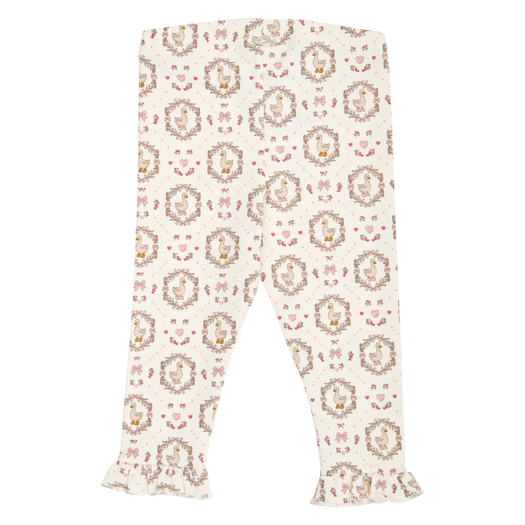 müsli HERITAGE  leggings med flæse Leggings Balsam cream/ Blush/ Baroque rose 690000341
