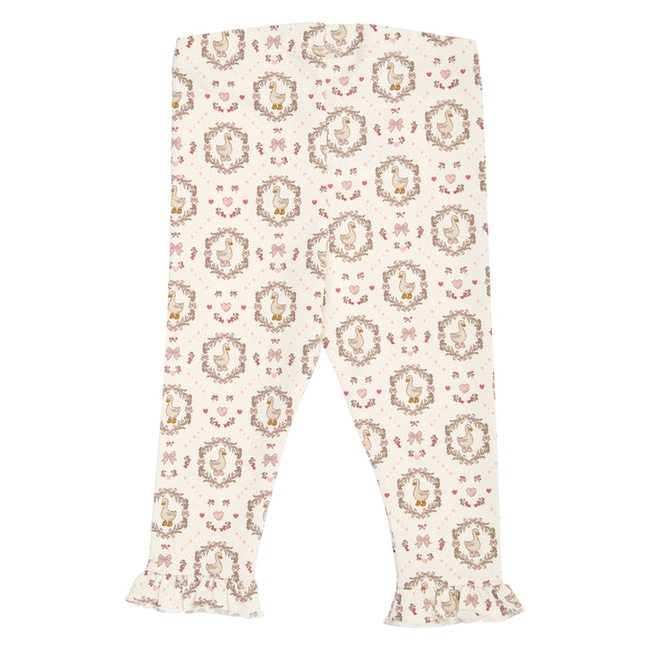müsli HERITAGE  leggings med flæse Leggings Balsam cream/ Blush/ Baroque rose 690000341
