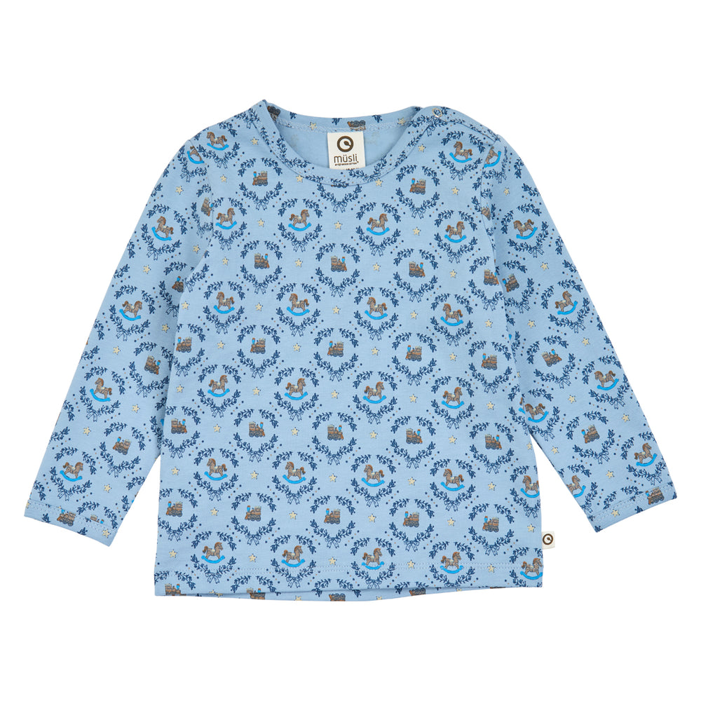 müsli HERITAGE train bluse & bukse sæt Langærmet bluse Soft blue/ Navy/ Oak 690000342