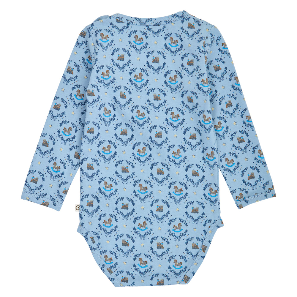 müsli HERITAGE train langærmet body Bodystockings Soft blue/ Navy/ Oak 690000342