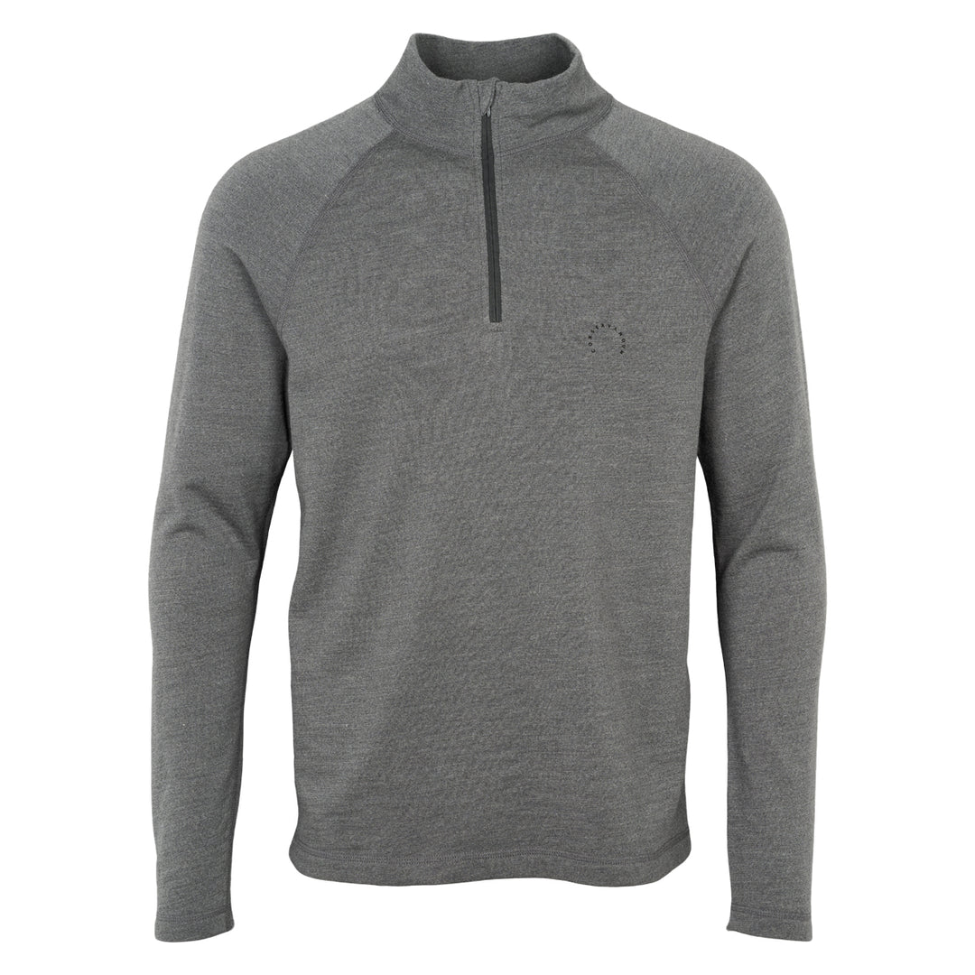 Conservandum HERRE - bluse med lynlås i merinould T-shirt Dark grey 892000011