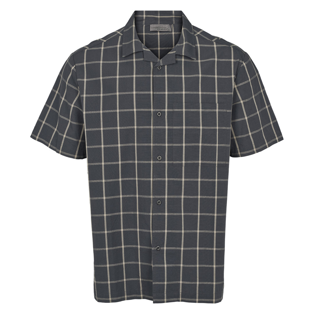 Conservandum HERRE CHECK skjorte T-shirt Night blue/ Cashmere 690000208