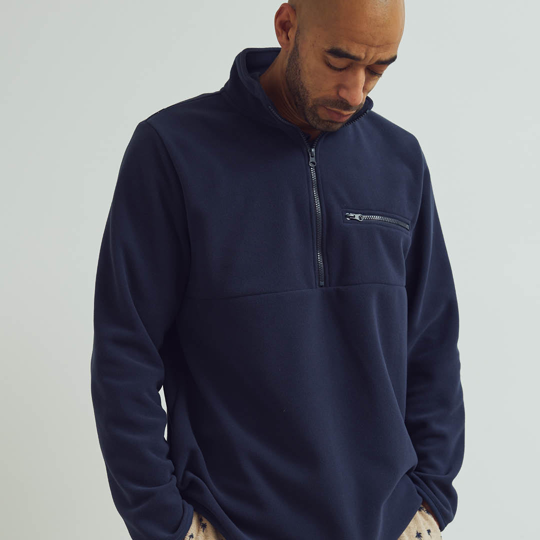 Conservandum HERRE POLAR FLEECE pullover Sweatshirt Mystery blue 019410401