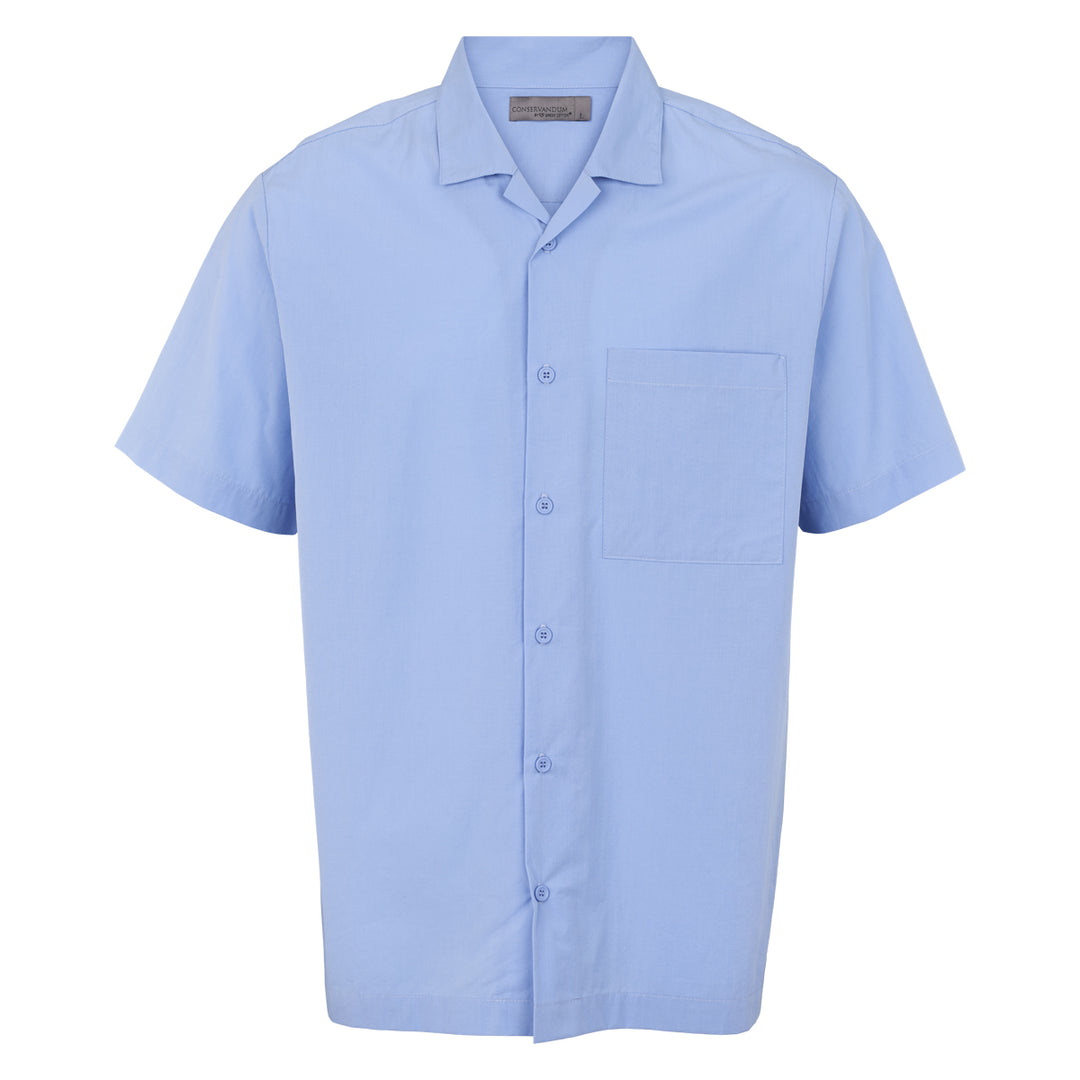 Conservandum HERRE POPLIN skjorte med korte ærmer T-shirt Shell blue 016392901