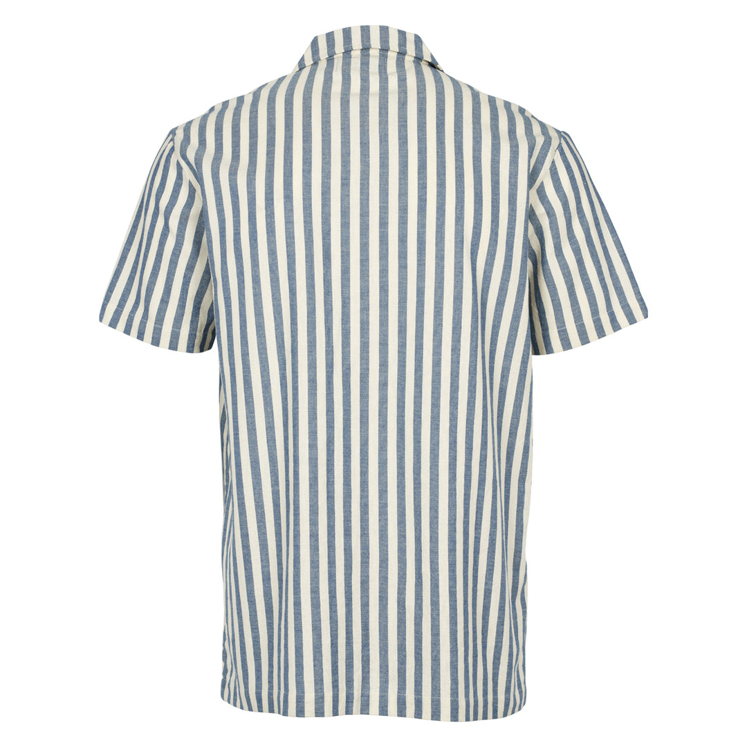Conservandum HERRE STRIPE WOVEN skjorte T-shirt Blue / White 690000274