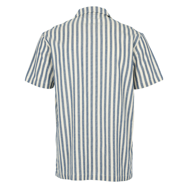 Conservandum HERRE STRIPE WOVEN skjorte T-shirt Blue / White 690000274