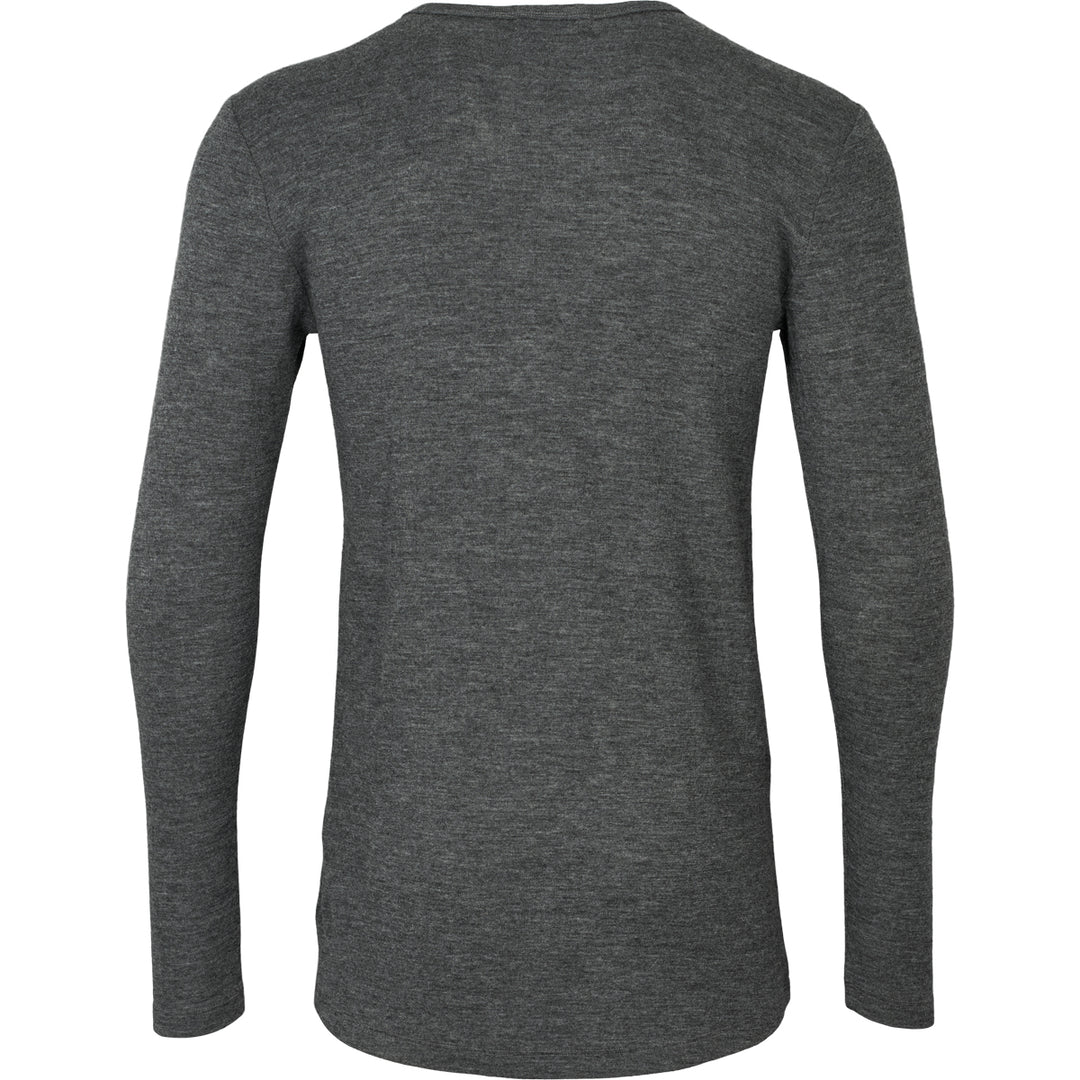 Conservandum HERRE WOOL bluse i merinould Langærmet bluse Dark grey melange 792000700