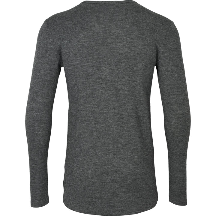 Conservandum HERRE WOOL bluse i merinould Langærmet bluse Dark grey melange 792000700