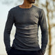 Conservandum HERRE WOOL bluse i merinould Langærmet bluse Dark grey melange 792000700