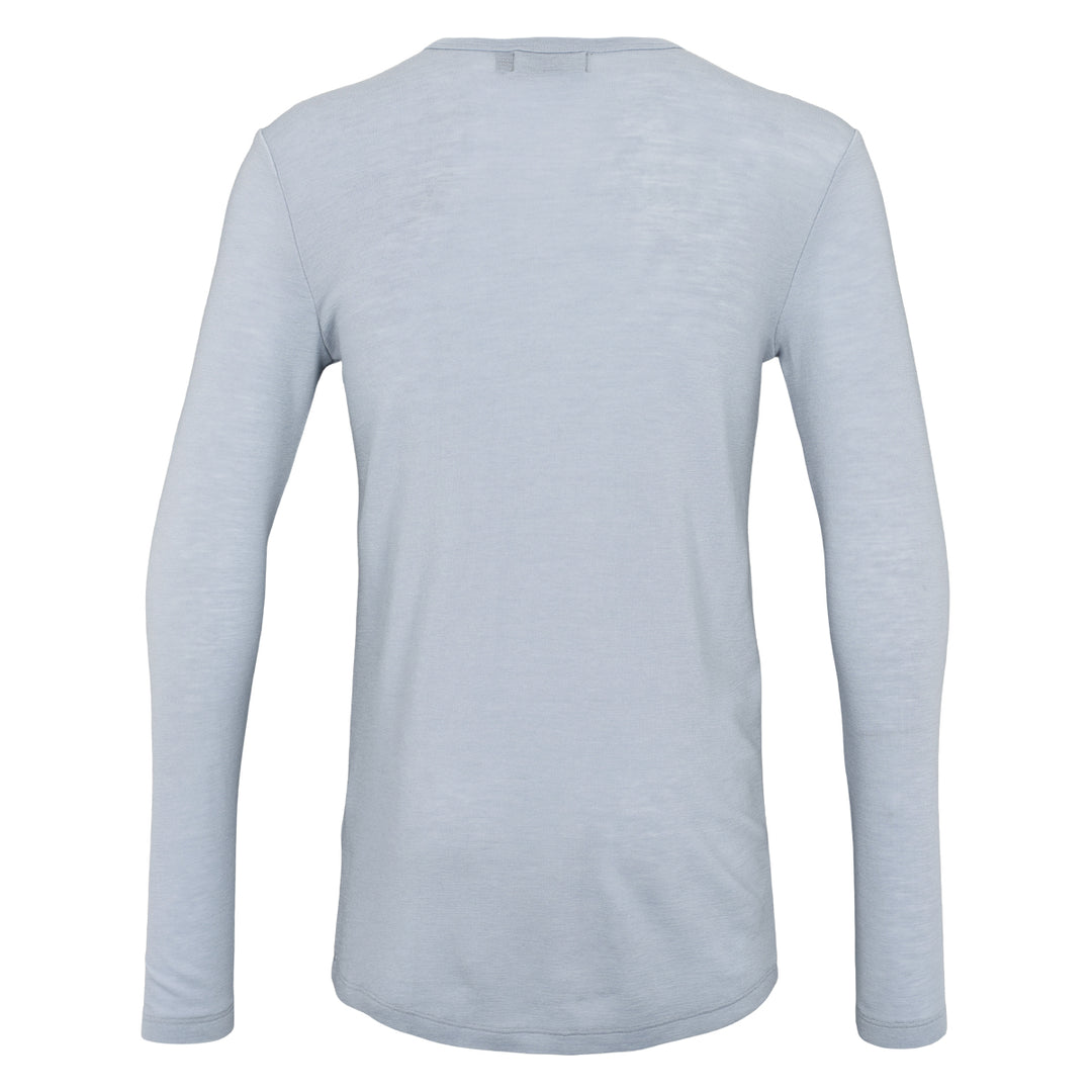 Conservandum HERRE WOOL bluse i merinould Langærmet bluse Jasmin blue 015430501