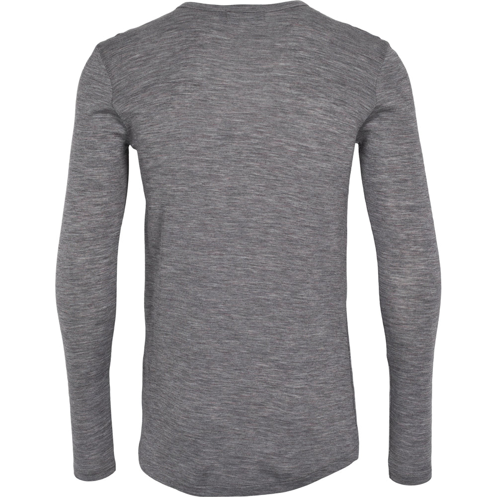 Conservandum HERRE WOOL bluse i merinould Langærmet bluse Pale grey melange 791080900
