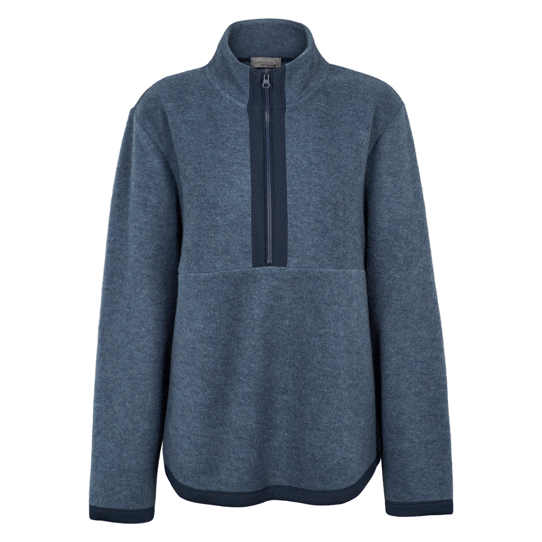 Conservandum HERRE merino uld fleece trøje Sweatshirt Navy melange 763006900