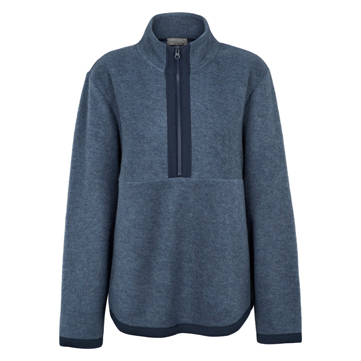 Conservandum HERRE merino uld fleece trøje Sweatshirt Navy melange 763006900
