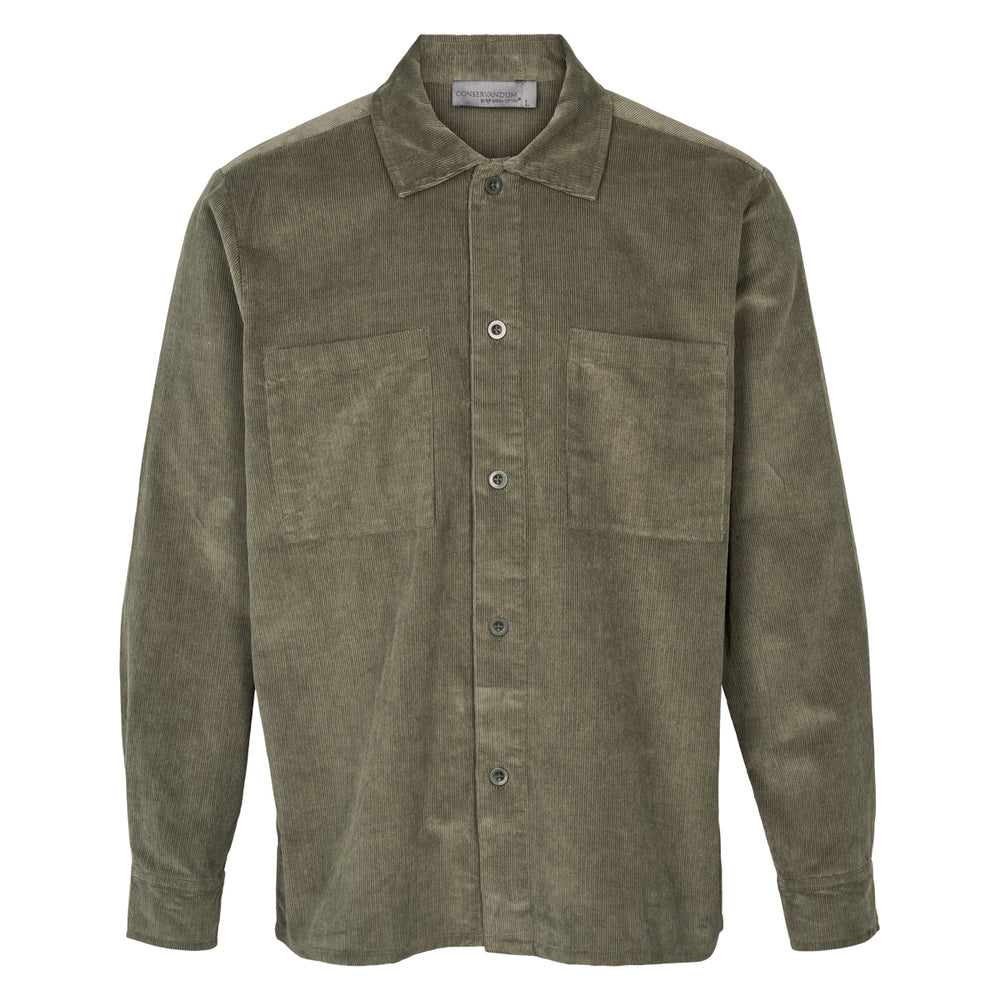 Conservandum HERRE skjorte i fløjl T-shirt Deep green 019040401