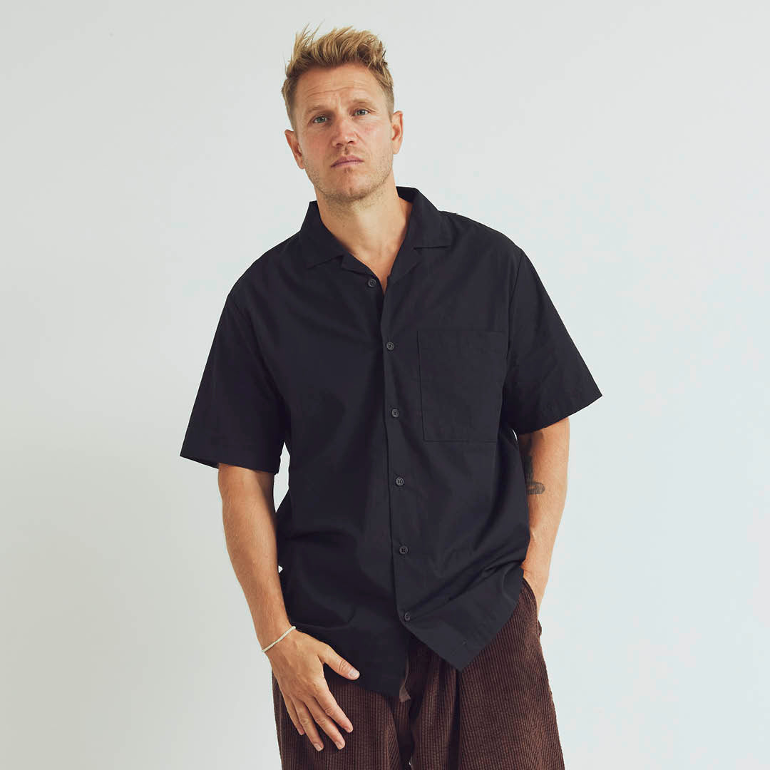Conservandum HERRE skjorte i poplin T-shirt Black 019400706