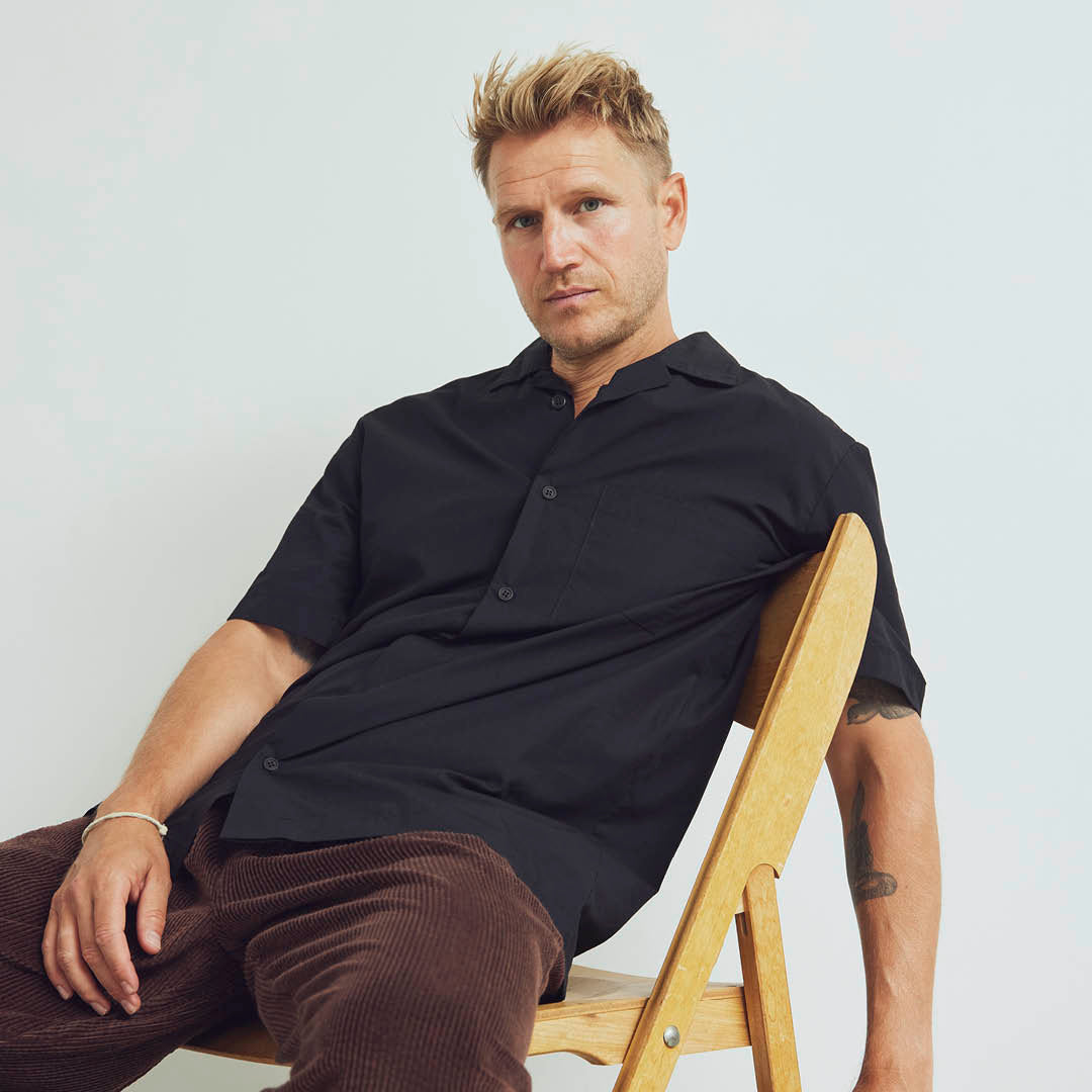 Conservandum HERRE skjorte i poplin T-shirt Black 019400706