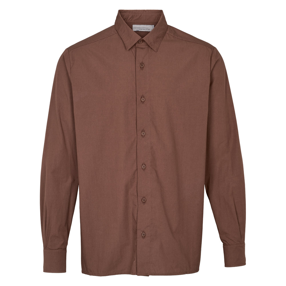 Conservandum HERRE skjorte i poplin T-shirt French Roast 019101200