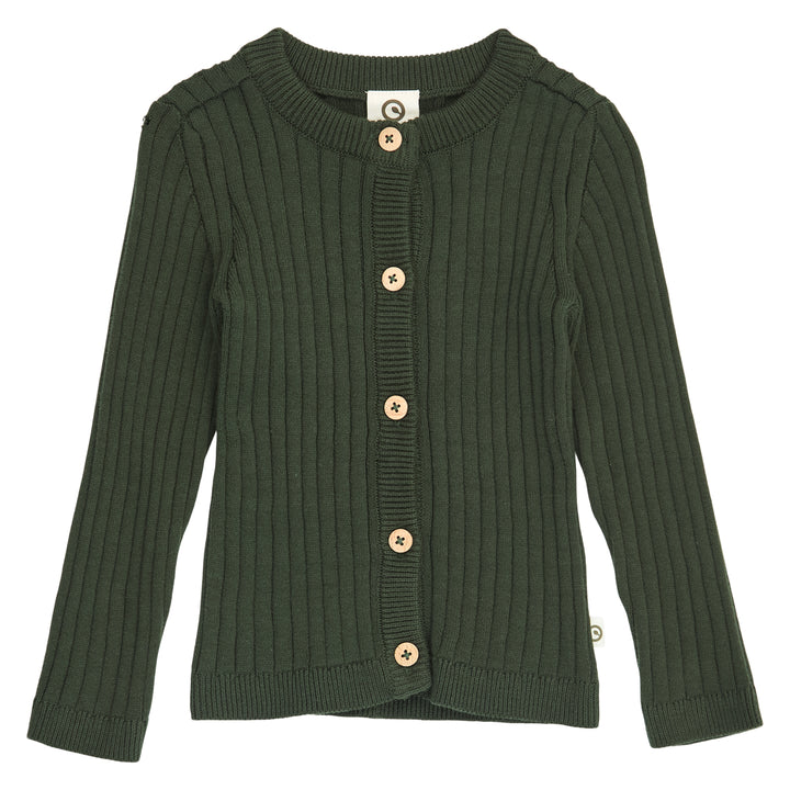 müsli HIKING strikket cardigan Langærmet bluse Forest green 019591801