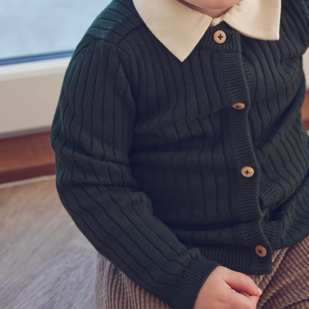 müsli HIKING strikket cardigan Langærmet bluse Forest green 019591801