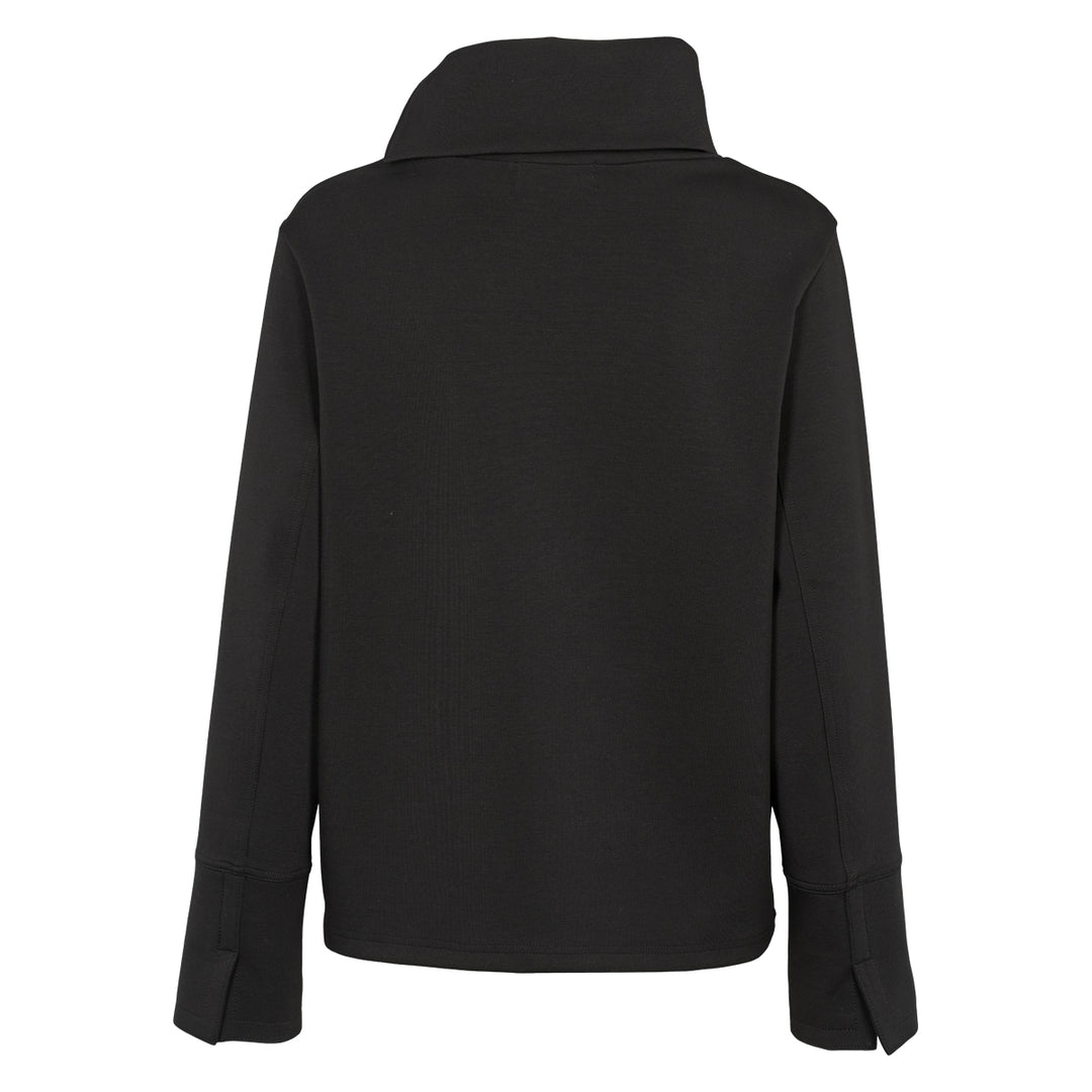 Conservandum INTERLOCK bluse med stor krave T-shirt Black 019400706