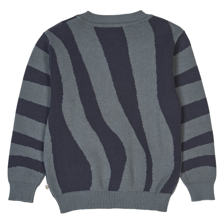 müsli JACQUARD KNIT striktrøje Langærmet bluse Stormy blue 018421402