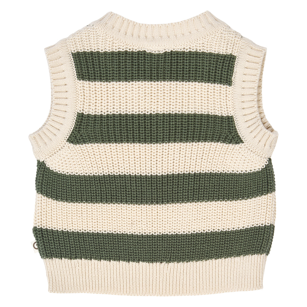 müsli KNIT STRIPE strikket vest Langærmet bluse Oak 013040001