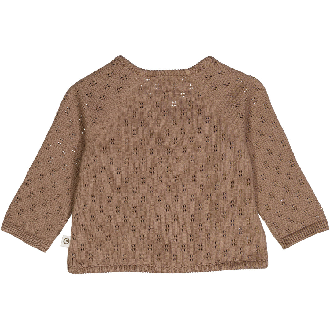 müsli KNIT cardigan med krydslukning Langærmet bluse Walnut 017080802