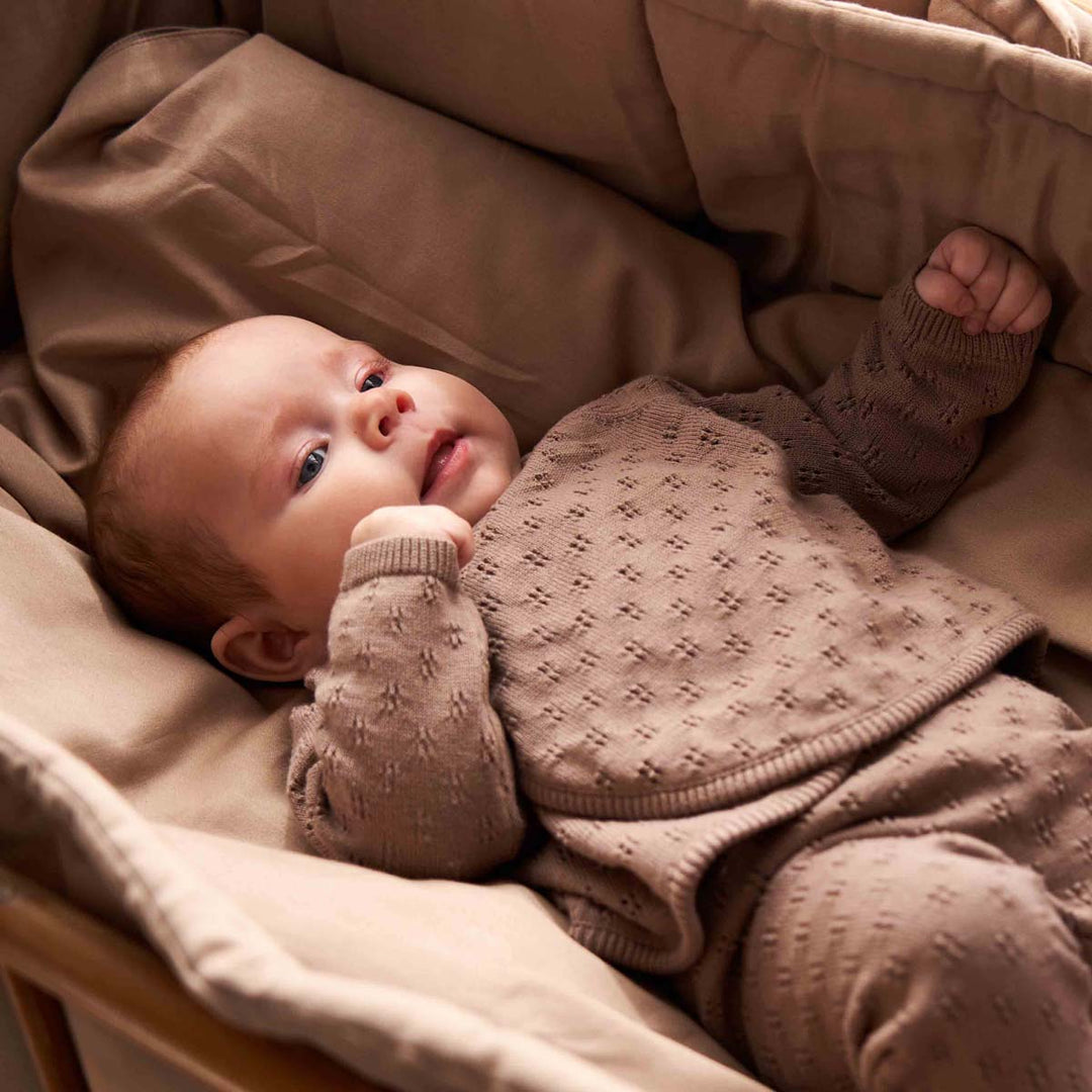 müsli KNIT cardigan med krydslukning Langærmet bluse Walnut 017080802