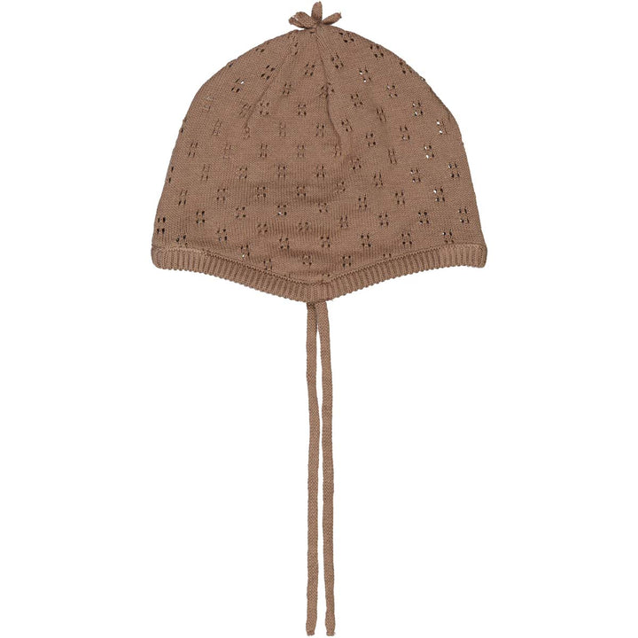 müsli KNIT hue med hulmønster Huer Walnut 017080802