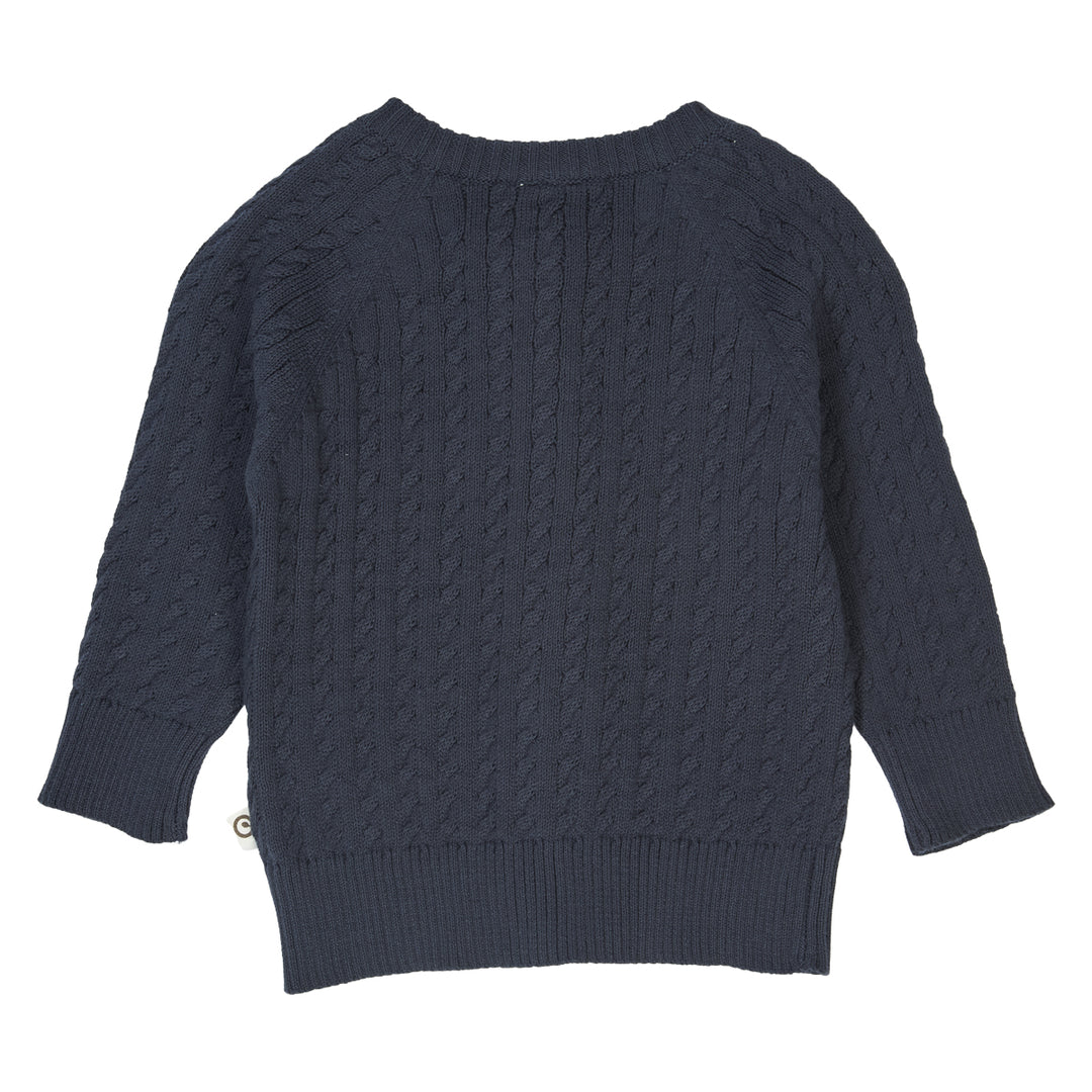 müsli KNIT kabel strikket cardigan Langærmet bluse Night blue 019402301